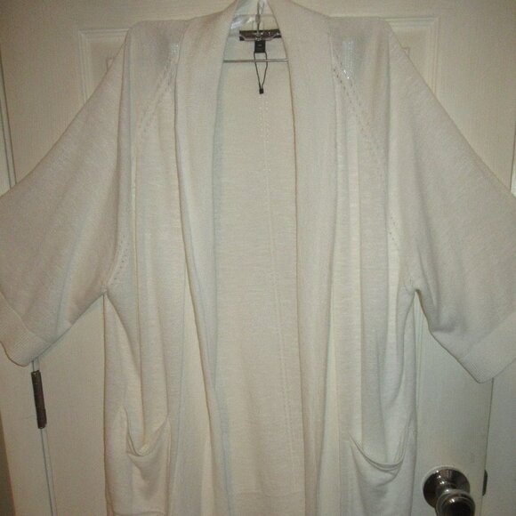 Banana Republic Ivory Thin Summer Cardigan Medium UEC - Picture 1 of 5